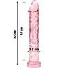 SÉRIE NEBULA DE IBIZA - MODELO 12 DILDO VIDRO BOROSILICATO ROSA 17 CM -O- 3,5 CM