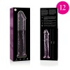 NEBULA SERIES BY IBIZA - MODÈLE 12 GODE EN VERRE BOROSILICATE ROSE 17 CM -O- 3.5 CM