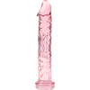 SÉRIE NEBULA DE IBIZA - MODELO 12 DILDO VIDRO BOROSILICATO ROSA 17 CM -O- 3,5 CM