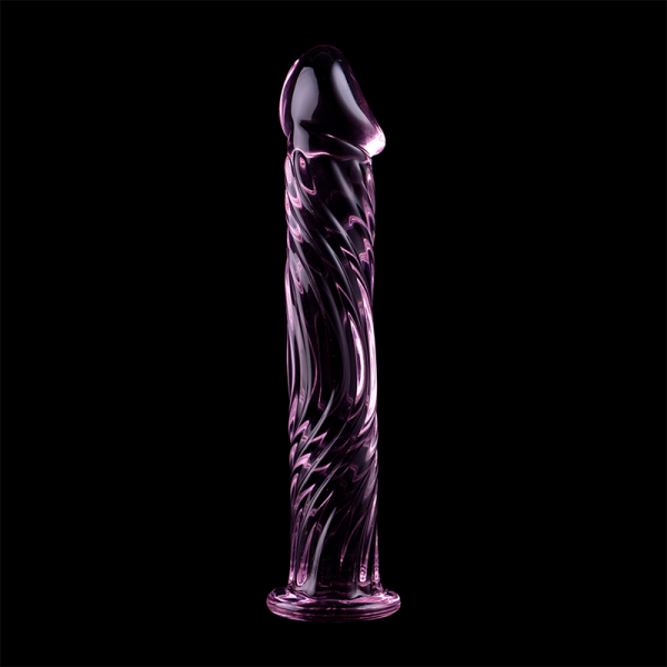 SÉRIE NEBULA DE IBIZA - MODELO 12 DILDO VIDRO BOROSILICATO ROSA 17 CM -O- 3,5 CM