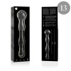 SÉRIE NEBULA DE IBIZA - MODELO 13 DILDO DE VIDRO BOROSILICADO TRANSPARENTE 18 CM -O- 3,5 CM