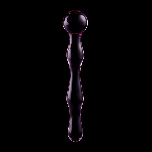 NEBULA SERIES BY IBIZA - MODÈLE 13 GODE EN VERRE BOROSILICATE ROSE 18 CM -O- 3.5 CM