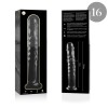 SÉRIE NEBULA DE IBIZA - MODELO 16 DILDO DE VIDRO BOROSILICADO TRANSPARENTE 18,5 CM -O- 3 CM