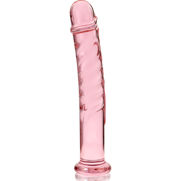 SÉRIE NEBULA DE IBIZA - MODELO 16 DILDO DE VIDRO BOROSILICADO ROSA 18,5 CM -O- 3 CM