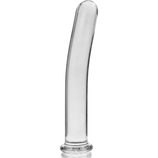 SÉRIE NEBULA DE IBIZA - MODELO 17 DILDO DE VIDRO BOROSILICADO TRANSPARENTE 18,5 CM -O- 3 CM