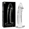 SÉRIE NEBULA DE IBIZA - MODELO 19 DILDO DE VIDRO BOROSILICADO TRANSPARENTE 18,5 CM -O- 4 CM