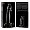 SÉRIE NEBULA DE IBIZA - MODELO 19 DILDO DE VIDRO BOROSILICADO TRANSPARENTE 18,5 CM -O- 4 CM