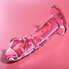 SÉRIE NEBULA DE IBIZA - MODELO 19 DILDO VIDRO BOROSILICADO ROSA 18,5 CM -O- 4 CM