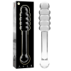 SÉRIE NEBULA DE IBIZA - MODELO 20 DILDO DE VIDRO BOROSILICADO TRANSPARENTE 20,5 CM -O- 3 CM