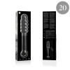 SÉRIE NEBULA DE IBIZA - MODELO 20 DILDO DE VIDRO BOROSILICADO TRANSPARENTE 20,5 CM -O- 3 CM