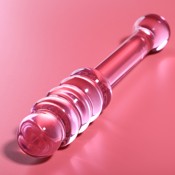 SÉRIE NEBULA DE IBIZA - MODELO 20 DILDO DE VIDRO BOROSILICADO ROSA 20,5 CM -O- 3 CM