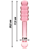 SÉRIE NEBULA DE IBIZA - MODELO 20 DILDO DE VIDRO BOROSILICADO ROSA 20,5 CM -O- 3 CM