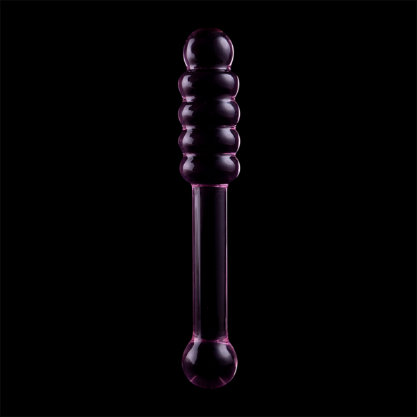 SÉRIE NEBULA DE IBIZA - MODELO 20 DILDO DE VIDRO BOROSILICADO ROSA 20,5 CM -O- 3 CM