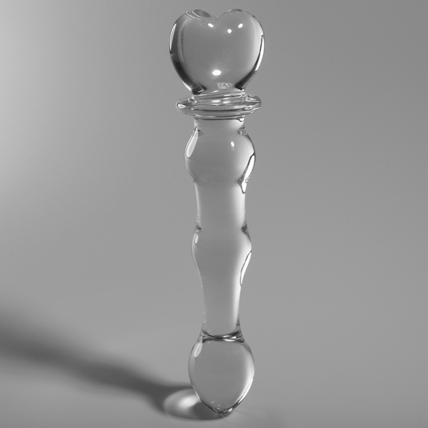 SÉRIE NEBULA DE IBIZA - MODELO 21 DILDO DE VIDRO BOROSILICADO TRANSPARENTE 20,5 CM -O- 3,5 CM