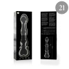 SÉRIE NEBULA DE IBIZA - MODELO 21 DILDO DE VIDRO BOROSILICADO TRANSPARENTE 20,5 CM -O- 3,5 CM