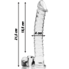 SÉRIE NEBULA DE IBIZA - MODELO 23 DILDO DE VIDRO BOROSILICADO TRANSPARENTE 21,5 CM -O- 4 CM