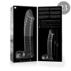 SÉRIE NEBULA DE IBIZA - MODELO 23 DILDO DE VIDRO BOROSILICADO TRANSPARENTE 21,5 CM -O- 4 CM