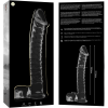 SÉRIE NEBULA DE IBIZA - MODELO 23 DILDO DE VIDRO BOROSILICADO TRANSPARENTE 21,5 CM -O- 4 CM
