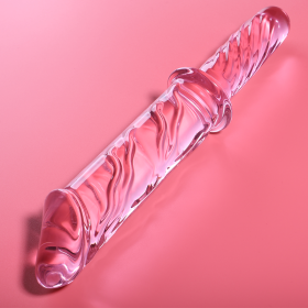 SÉRIE NEBULA DE IBIZA - MODELO 24 DILDO DE VIDRO BOROSILICADO ROSA 28,5 CM -O- 5 CM