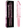 SÉRIE NEBULA DE IBIZA - MODELO 24 DILDO DE VIDRO BOROSILICADO ROSA 28,5 CM -O- 5 CM