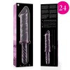 SÉRIE NEBULA DE IBIZA - MODELO 24 DILDO DE VIDRO BOROSILICADO ROSA 28,5 CM -O- 5 CM