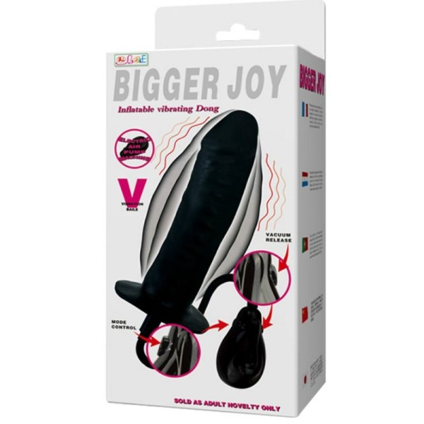 BAILE - DILDO INFLÁVEL BIGGER JOY COM VIBRAÇÃO 16 CM