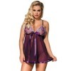 SUBBLIME - BABYDOLL AVEC ARC ET DÉTAILS BRILLANTS VIOLET S / M SUBBLIME BABYDOLLS