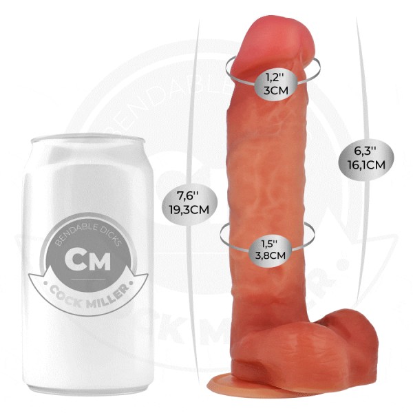 COCK MILLER - DILDO ARTICULÁVEL HIPERREALISTA 19,3 CM