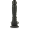 COCK MILLER - DILDO DE SILICONE DE DENSIDADE REALÍSTICA ARTICULÁVEL PRETO 18 CM