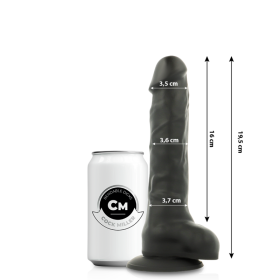 COCK MILLER - DILDO ARTICULÁVEL DE DENSIDADE DE SILICONE REALISTA PRETO 19,5 CM