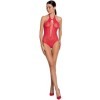 PASSION - FEMME BS088 BODYSTOCKING ROUGE TAILLE UNIQUE PASSION WOMAN