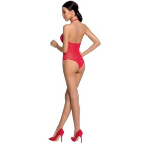 PASSION - FEMME BS088 BODYSTOCKING ROUGE TAILLE UNIQUE PASSION WOMAN