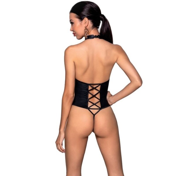 PASSION - NANCY BODY CUIR ÉCOLOGIQUE S/M PASSION WOMAN - Bodys