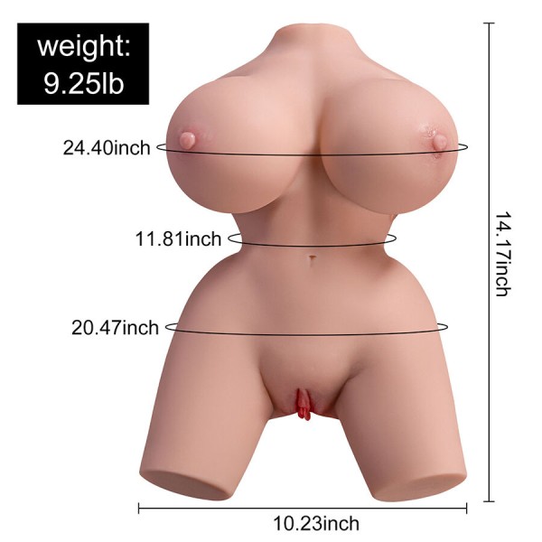 XISE - FRIEDA TORSE FÉMININ RÉALISTE AVEC VIBRATION 36 CM