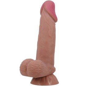 BONITO AMOR - SÉRIE SLIDING SKIN DILDO REALÍSTICO COM VENTOSA DESLIZANTE PELE MARROM 19,4 CM