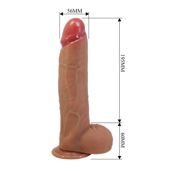 BONITO AMOR - DILDO REALÍSTICO MENDEL COM VENTOSA 25,5 CM -Ø- 5,6 CM