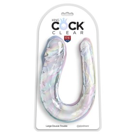 KING COCK - DOUBLE TROUBLE DOUBLE DILDO 44 CM TRANSPARENTE