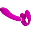 PRETTY LOVE - VIBRADOR DUPLO STRAP-ON VALERIE 12 VIBRAÇÕES ROXO PRETTY LOVE