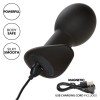 CALEXOTICS - ROCK BOTTOM ANAL PLUG 10 VIBRAÇÕES SILICONE PRETO
