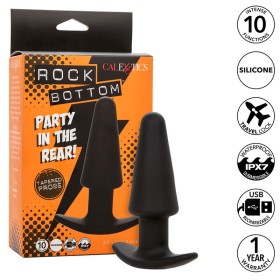 CALEXOTICS - ROCK BOTTOM TAPERED ANAL PLUG 10 VIBRAÇÕES SILICONE PRETO
