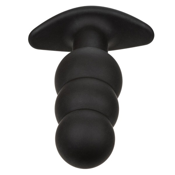 CALEXOTICS - ROCK BOTTOM BEADED ANAL PLUG 10 VIBRAÇÕES SILICONE PRETO