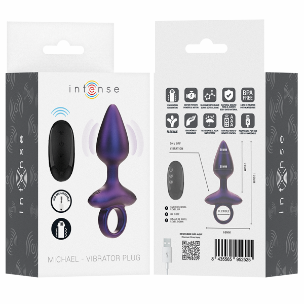 INTENSO - MICHAEL VIBRANT ANAL PLUG MODELO 2 CONTROLE REMOTO