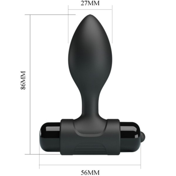 PRETTY LOVE - VIBRA BUTT 10 VIBRATIONS PLUG ANAL NOIR