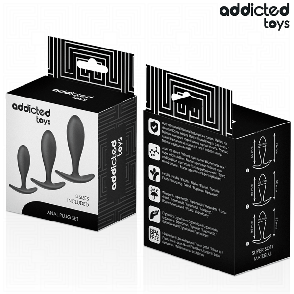 ADDICTED TOYS - LOT DE 3 PLUG ANAL MODÈLE 2