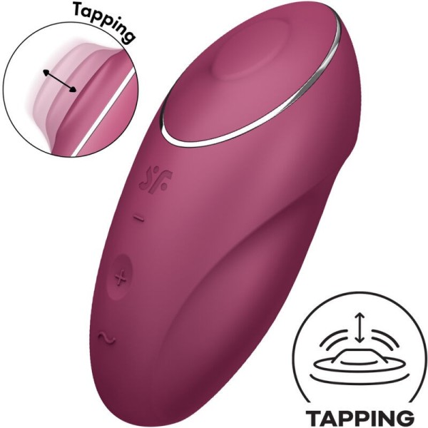 SATISFYER - TAP & CLIMAX 1 VIBRATEUR LAY-ON ROUGE SATISFYER LAYONS