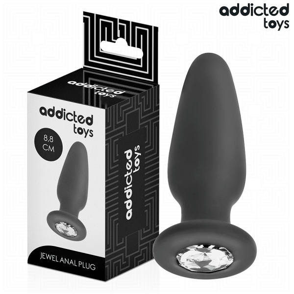 ADDICTED TOYS - PLUG ANAL AVEC BIJOU TAILLE S 8,8 CM