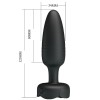 PRETTY LOVE - TARION PLUG ANAL AVEC LUMIÈRE LED NOIR 12,5 CM