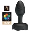 PRETTY LOVE - PLUG ANAL OLMAN AVEC LUMIÈRE LED NOIR 8,8 CM