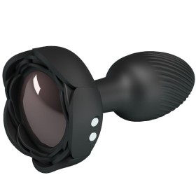 PRETTY LOVE - PLUG ANAL OLMAN AVEC LUMIÈRE LED NOIR 8,8 CM