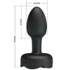 PRETTY LOVE - PLUG ANAL OLMAN AVEC LUMIÈRE LED NOIR 8,8 CM